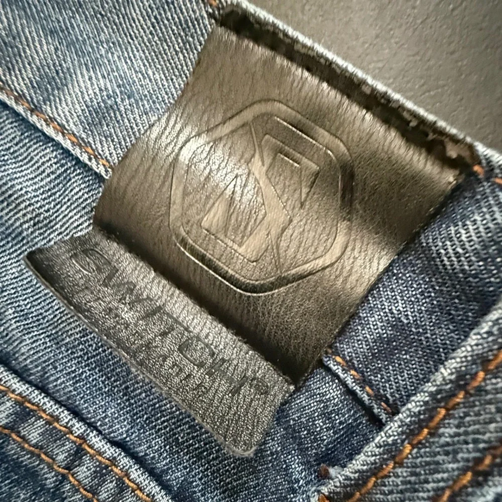 Switch Remarkable Mens Distressed Blue Denim Jeans 40x32 Straight Leg Cotton‎